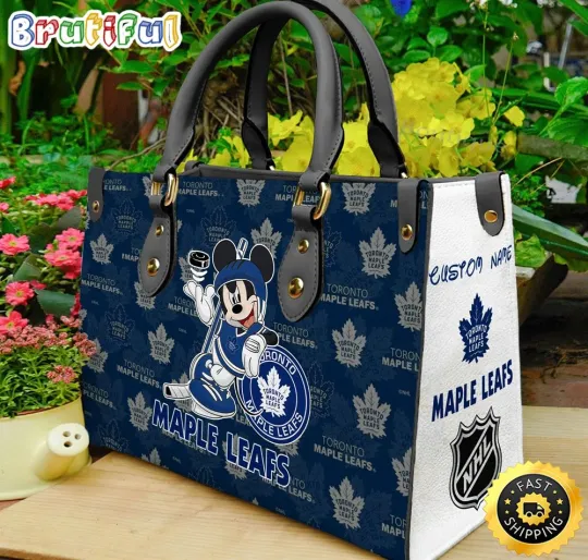 Discover Torontoss Team Maple Leafss Leather Bag, Personalized Hockes Team Leather Bag