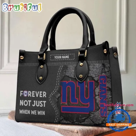 Discover New York Team Giants Forever Leather Bag, Football Women Leather Handbag
