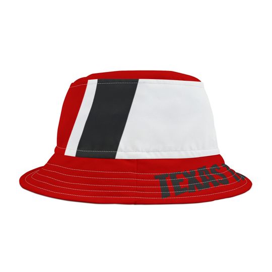 Red and Black Bucket Hat, Casual Summer hat, Texas Tech Themed Hat, Unisex bucket hat, college gear, alumni gift, student hat, gift