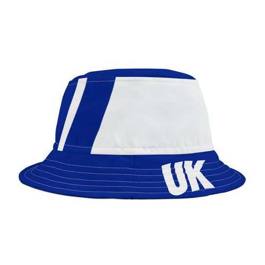 Blue and White Unisex Bucket Hat, Trendy Sun Hat, Summer Hat, University of Kentucky hat, UK Bucket hat, college gear, alumni, student, gift