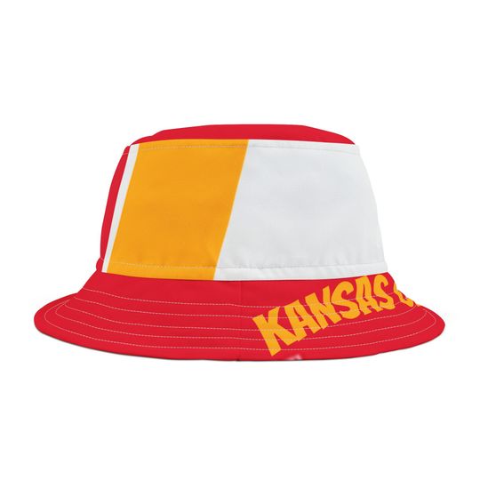 Kansas City Football Themed Bucket Hat,  Chiefs Football Themed Hat, unisex hat,  fun Bucket hat, gift