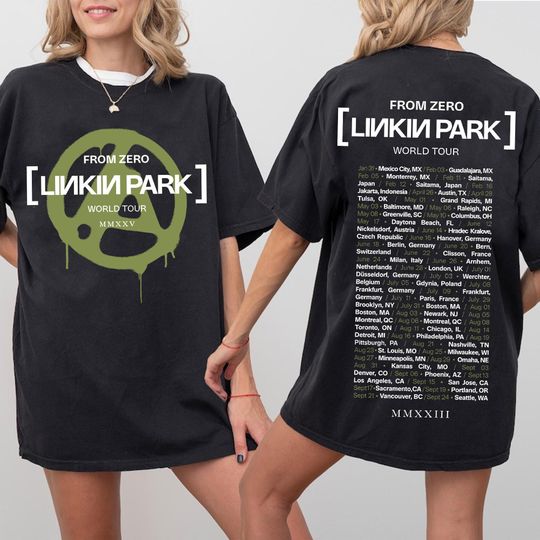 Discover Linkin Park Concert Shirt, From Zero World Tour Graphic Tee, Vintage Rock Band Shirt with Tour Dates, Linkin Park Fan Merch, Linkin Park Fan