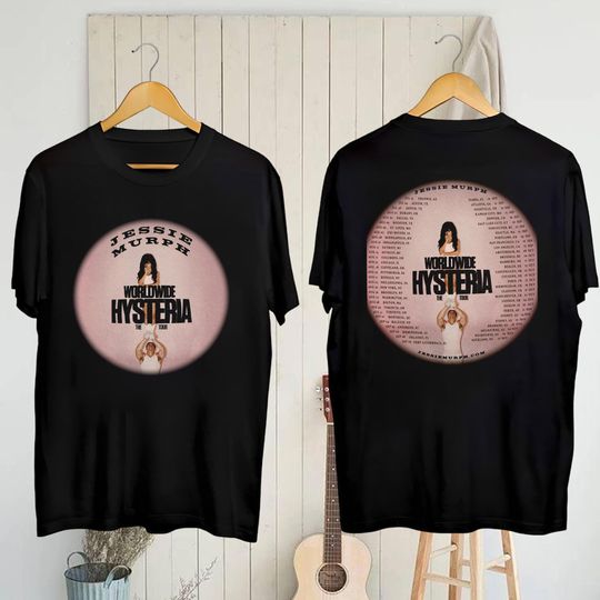 Discover Jessie Murph Worldwide Hysteria 2025 Tour T-Shirt, Jessie Murph 2025 Concert Shirt