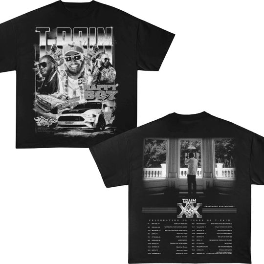 Discover T-Pain TP20 tour celebrating 20 years of his music career 2025 Tour T-Shirt TPain tour TPain tee TPain gif TPain hiphop shirt