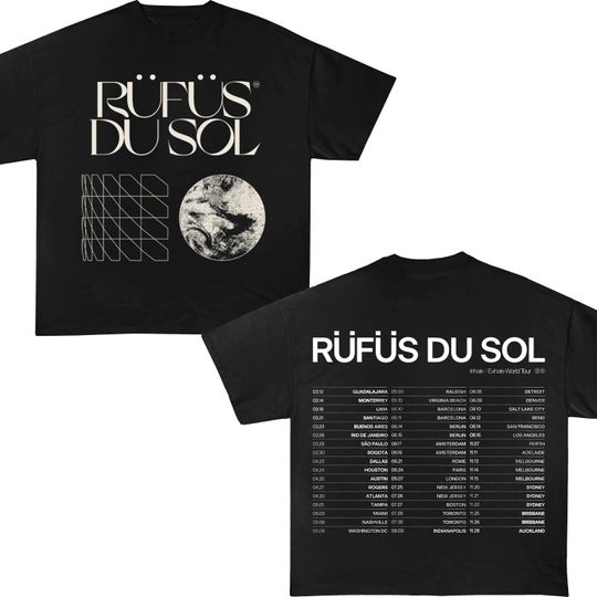 Discover Rufus Du Sol 2025 Tour T-shirt, Rufus Du Sol  Concert Vintage T-shirt