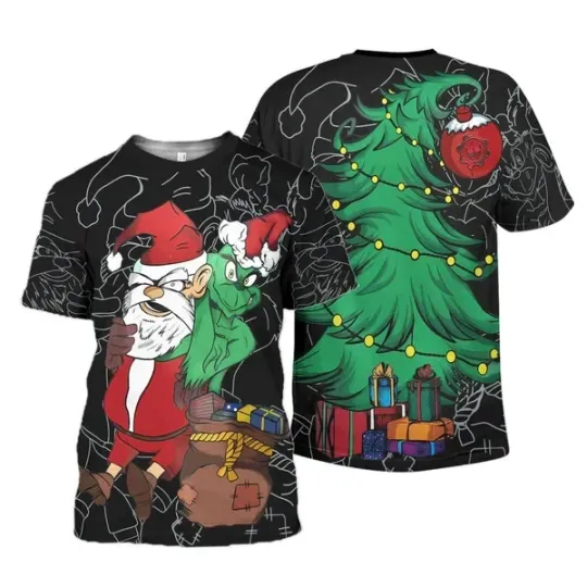 Discover Funny Character Christmas 3D T-Shirt