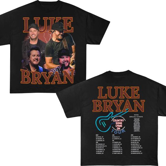 Discover Luke Bryan Graphic Shirt, 2025 Luke Bryan Country Song Came On Tour Shirt, Luke Bryan Fan Gift, Luke Bryan Merch