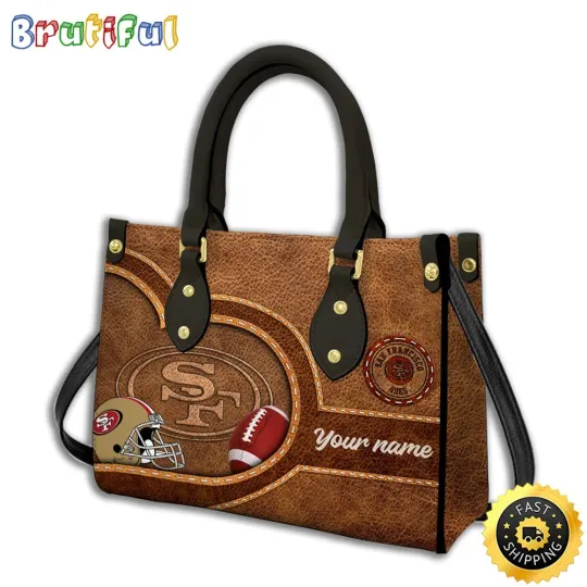San Franciscos Team 49ers Leather Bag, Brown Leather Women Leather Handbag