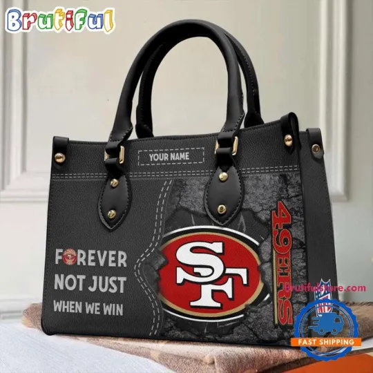 Discover San Francisco Team 49er Forever Leather Bag, Football Women Leather Handbag