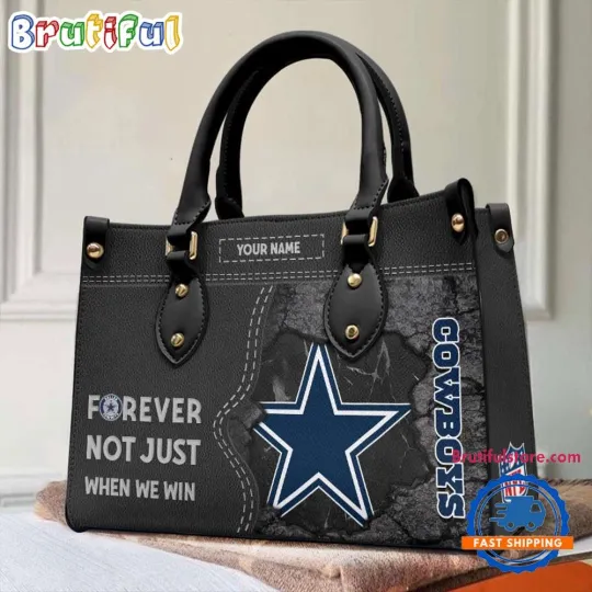 Discover Dallas Team Cowboys Forever Leather Bag, Football Women Leather Handbag
