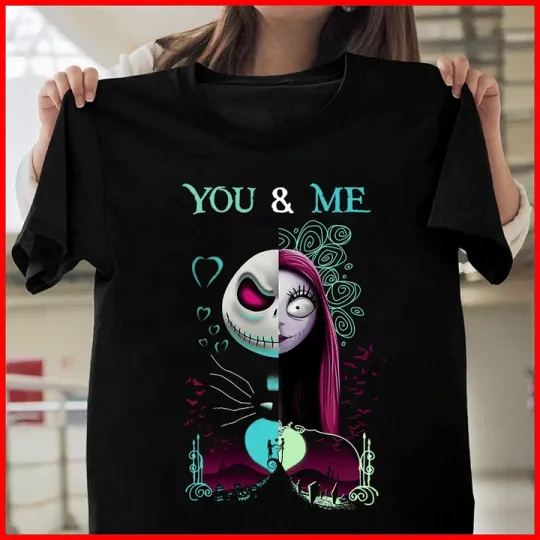 Jack Skellington and Sally Nightmare Before Christmas T-Shirt for Women