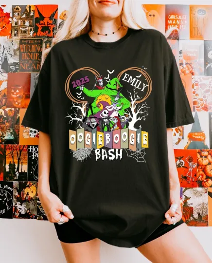 Discover Personalized Nightmare Before Christmas Oogie Boogie Bash T-Shirt Men Women