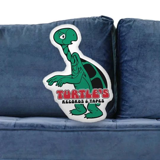 Discover Turtle's Records & Tapes Custom-shaped Pillow