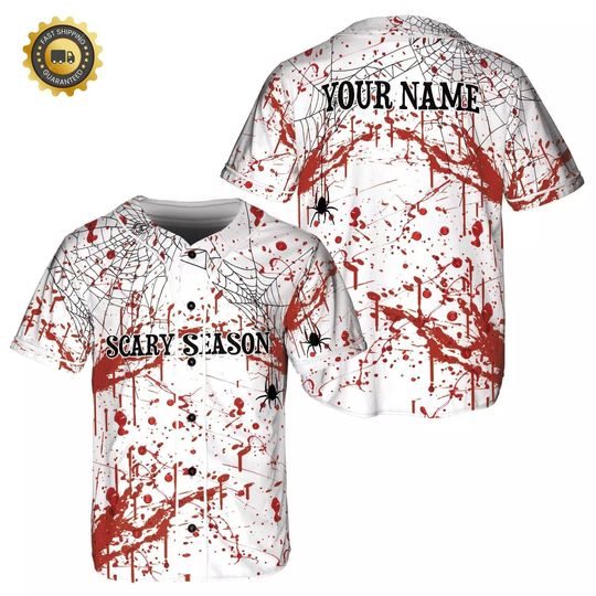 Discover Personalized Scary Season Baseball Jersey, Scary jersey