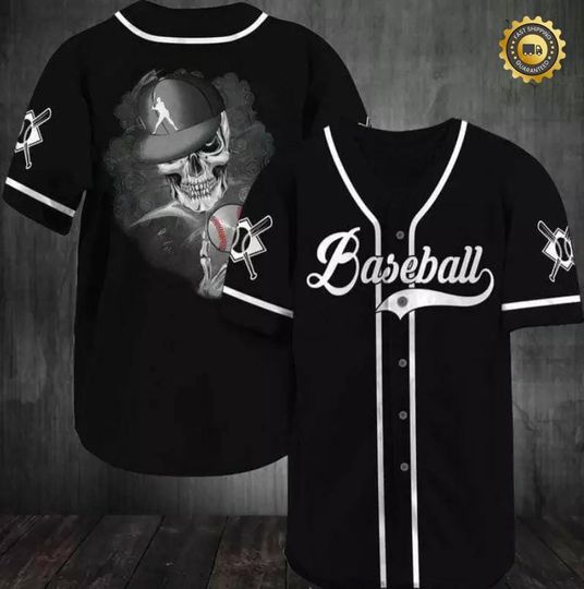 Discover Baseball Skull Player Personalized 3d Baseball Jersey baseball jersey