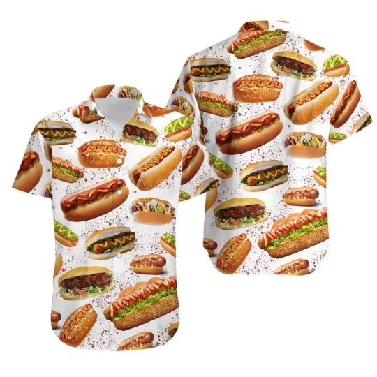 Discover Hot Dog Basic Hawaiian Shirt 3D Summer Beach Shirt for Men and Women