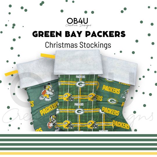 Discover Personalized Green Bay Packers Christmas Stockings | Green Christmas Stockings |  Stockings for Christmas | Christmas Ornaments