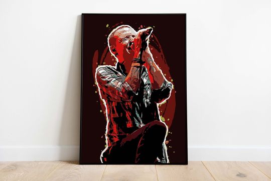 Discover Chester Bennington Poster, Rock Music Geek Decor Poster
