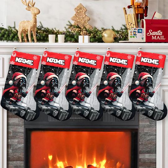 Discover Darth Vader Star Wars Xmas Stocking, Star Wars Christmas Stockings, Darth Vader Christmas Socks Home Decoration, Custom Name Stockings