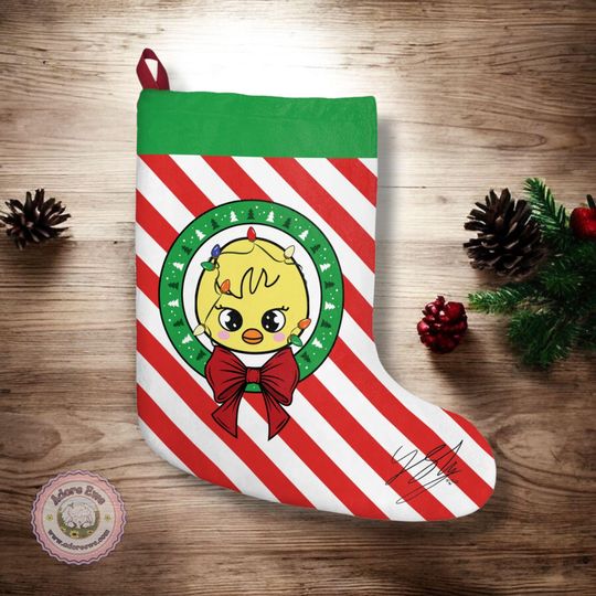 Discover Felix Bias Skz Stocking, Kpop Stocking, Holiday Decoration, Red and Green Stockings, Gift for Stray Kids Fan, Personalizable