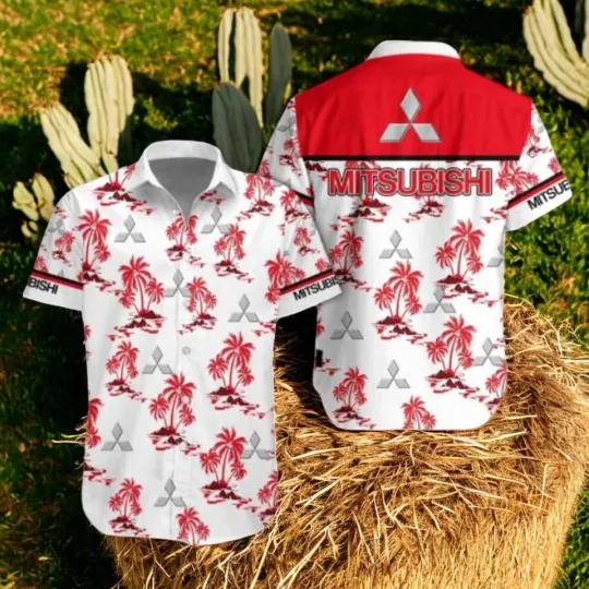Discover Mitsubishi Car 3D Hawaiian Shirt Tree Summer Holidays For Men Women Fans