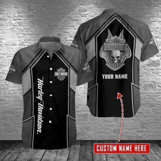 Discover Haarleyy Davidson Custom 3D Hawaiian Shirt