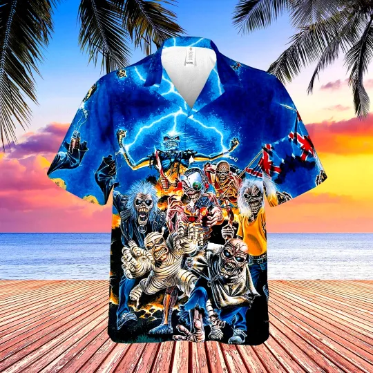Iron Maiden Unisex Hawaiian Shirt, Casual Shirt for Men and Women