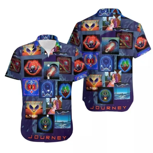 Discover Journey Rock Band Hawaiian Shirt 3D Summer Beach Shirt for Men and Women