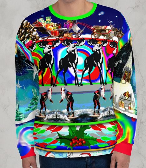 Discover Ugly Christmas sweater men funny, ugly Christmas sweater women funny, Santa sweater, moose sweater, ugly Christmas moose sweater