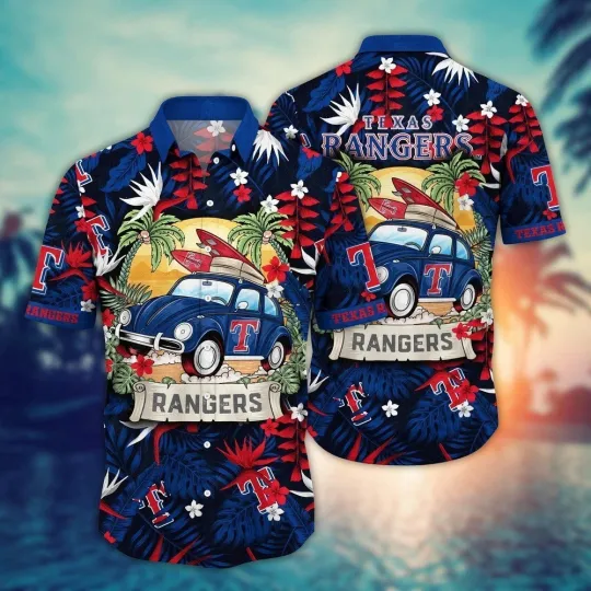 Discover Texas Baseball Team Rangerss Hawaiian Shirt