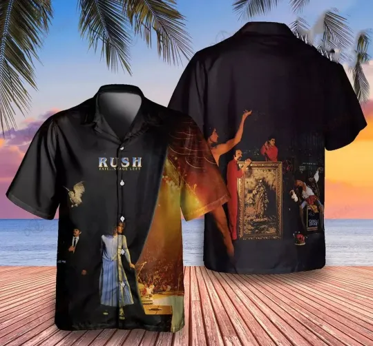 Rush Rock Band Exit Stage Left Hawaiian Shirt