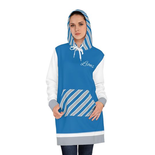 Discover Detroit Football Themed Women's Hoodie Dress