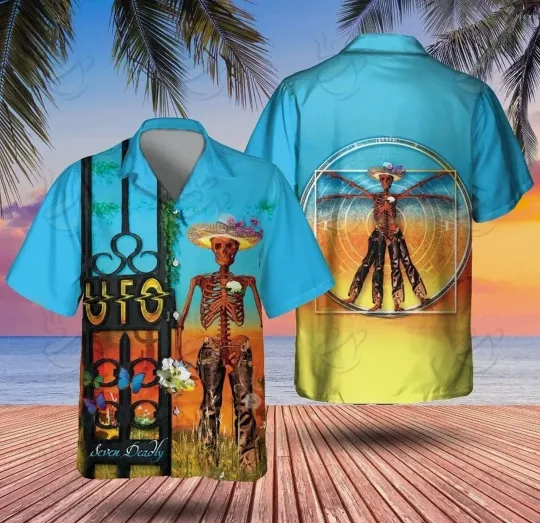 Discover Rock Band UFO Print Hawaiian Shirt, Music Lovers