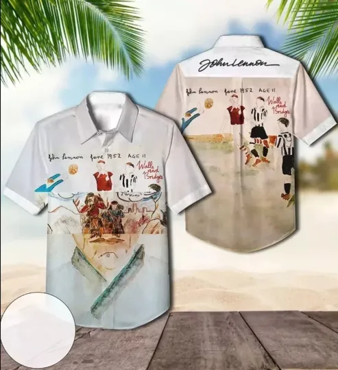 Discover J Lennon Walls And Bridges Album Cover Hawaiian Shirt