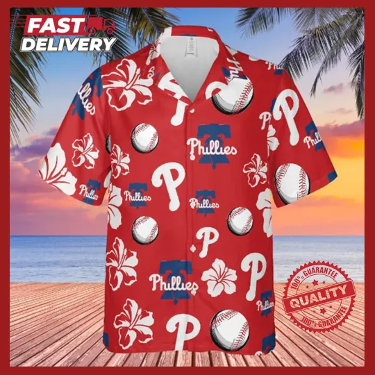 Philadelphia Phillies Vintage Aloha Hawaiian Shirt