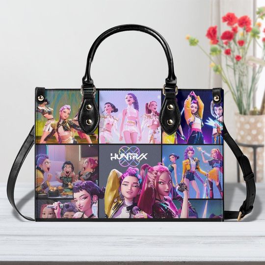 Discover K-Pop Demon Hunters Inspired Purse  Huntrix, Rumi | Luxury Women PU Leather Handbag