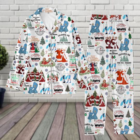 Discover White Christmas Pajamas Set, White Christmas Movie, Christmas Song Pjs, Christmas Movie Pajamas Family, 90s Movie Pajamas For Girls
