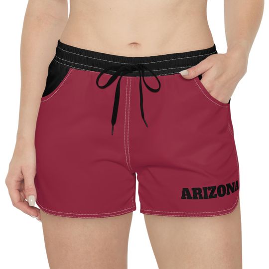 Red and Black Shorts, Comfy Women's Casual Shorts, Stylish Summer Shorts, Arizonna Football Themed Shorts, Arizonna Sports Shorts, Gift