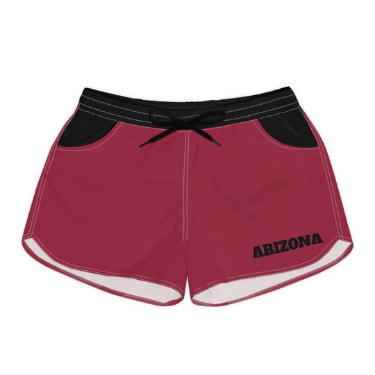 Red and Black Shorts, Comfy Women's Casual Shorts, Stylish Summer Shorts, Arizonna Football Themed Shorts, Arizonna Sports Shorts, Gift