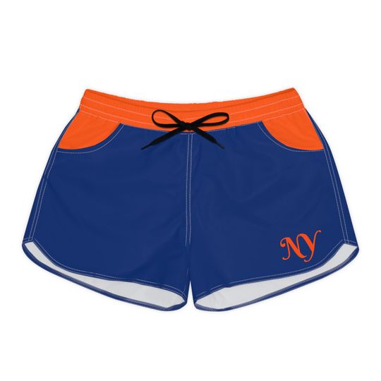 Blue and Orange Women's Shorts, New York baseball shorts, Vintage New York baseball shorts, summer shorts,