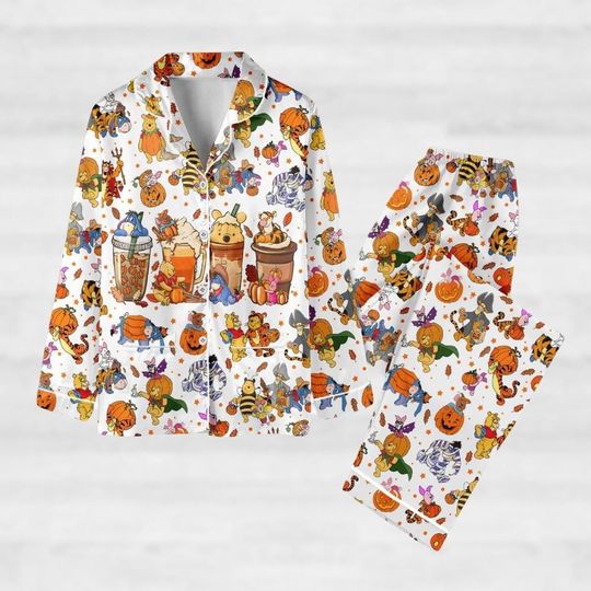 Discover Halloween Winnie The Pooh Pajamas, Pooh And Friends Women Pajamas, Pooh Bear Pajamas Set, Halloween Party, Gift For Her