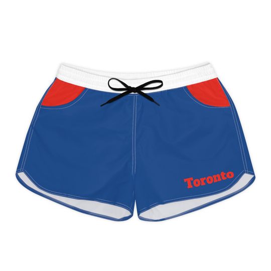 Blue and red Women's shorts, Toronto baseball fan shorts, Toronto baseball, summer shorts, baseball fan shorts, gift