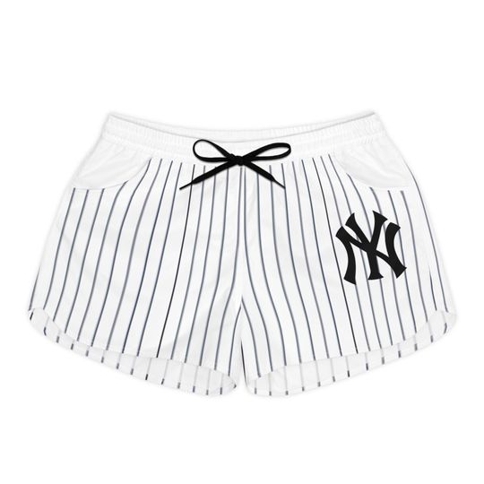 Pinstriped Women's  Shorts, NY baseball shorts, Vintage NY Baseball Shorts, cute women's shorts, baseball fan shorts, gift