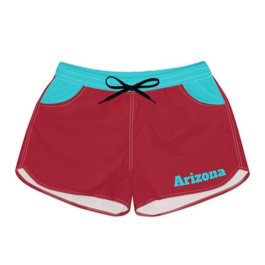 Teal and Red Women's Shorts, AZ baseball shorts, Arizonna baseball fan,  cute shorts, baseball season, game day shorts, gift