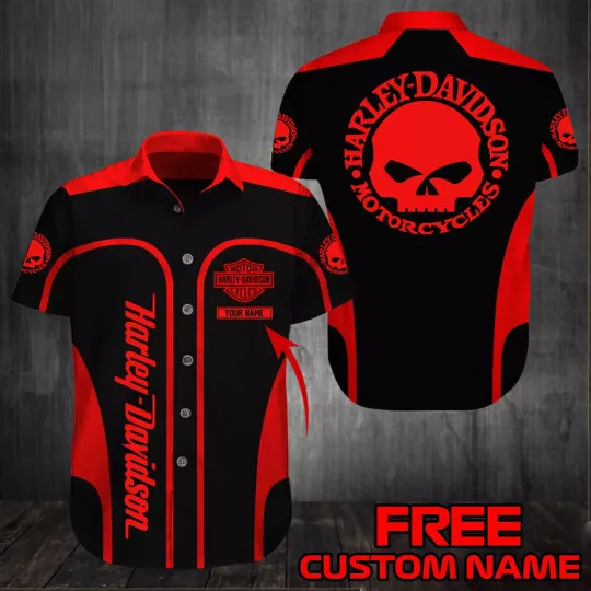 Discover FREE Personalized -H davidson 3D Hawaiian Shirt