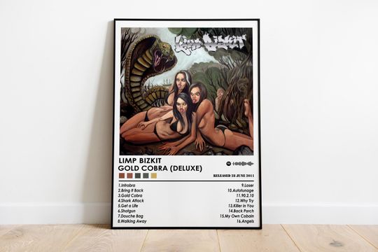 Limp Bizkit Poster Print, Gold Cobra Album Poster, Music Poster