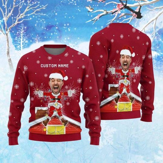 Discover Personalized Face Sweater For Christmas, Custom Ugly Christmas Sweater, Ugly Sweater 2025, Ugly Christmas Sweater With Picture