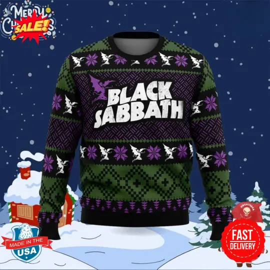 Black Sabbath Chirstmas Gifts 2024 Xmas For Family And Friends Ugly Sweater
