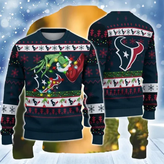 Discover Houss Team Texanss Ugly Sweater, Love Football Ugly Sweater