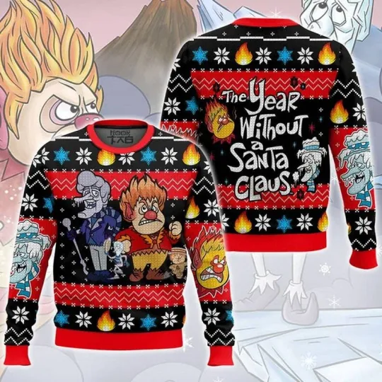 Heat Miser Snow Miser The Year Without Santa Claus Ugly Christmas Sweater, Miser
